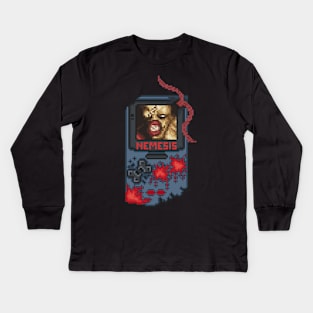 Resident Evil 3 Handheld Pixel Art Kids Long Sleeve T-Shirt